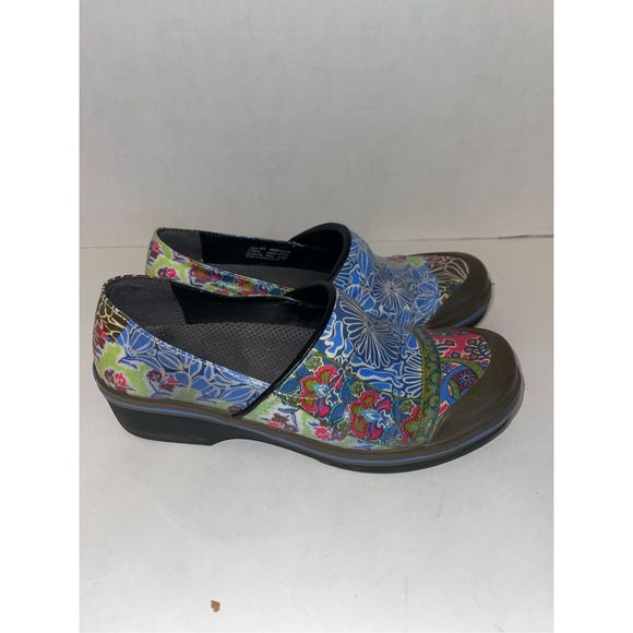 Dansko Vegan Volley Patchwork Floral Clogs Womens EU 40 Slip Resistant US9 - Picture 1 of 7